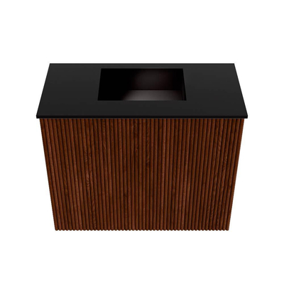 Mondiaz JOYA 50cm toiletmeubel - kleur Ruby - Wastafel FAYE positie Midden Zonder kraangat kleur Urban.
