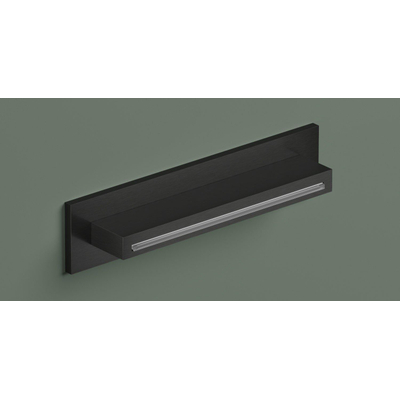 Hotbath Mate Cascade - opbouw - wand - rechthoek - PVD - mat zwart