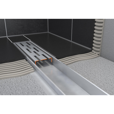 Easy drain Compact 30 siphon de douche en acier inoxydable avec plaque simple bride standard en acier inoxydable siphon à eau 30mm 70cm profondeur d'encastrement 63mm avec sortie latérale