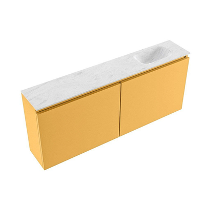 MONDIAZ TURE-DLUX 120cm toiletmeubel Ocher. EDEN wastafel Opalo positie rechts. Zonder kraangat.