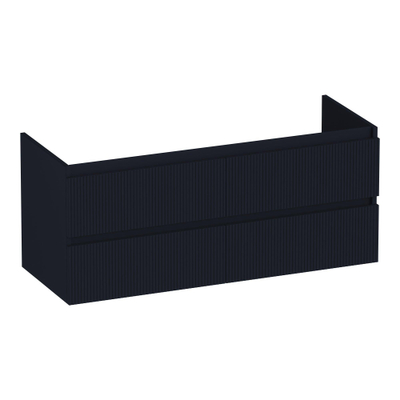 BRAUER Joy Wavy wastafelonderkast 120 4 softclose lades - greeploos - 2 sifon uitsparingen - mat zwart