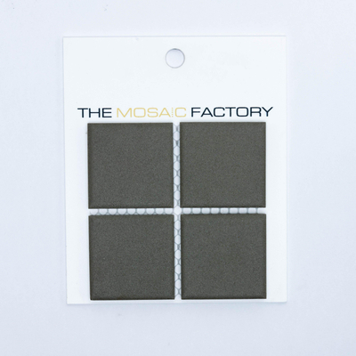 ÉCHANTILLON The Mosaic Factory London carreau mosaïque 4.8x4.8x0.6cm pour sol pour intérieur et extérieur carré Céramique Gris foncé