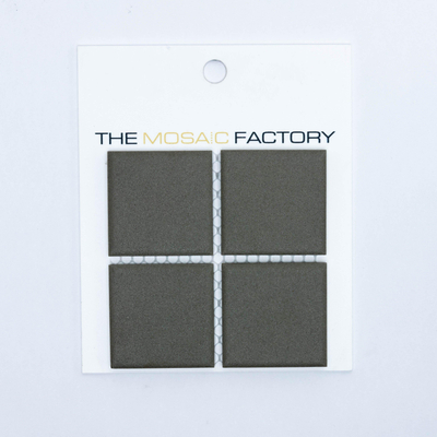 SAMPLE The Mosaic Factory London Carrelage mosaïque - 4.8x4.8x0.6cm - pour sol pour intérieur et extérieur carré - céramique - foncé gris