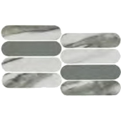 Carreau mural céramique Apolo Raku - 6X27cm - 7,7mm - Rectangulaire - Blanc chaud brillant