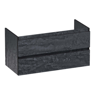 BRAUER Joy Edge meuble sous-lavabo 100 2 tiroirs softclose - sans poignée - 1 découpe pour siphon - Damascus