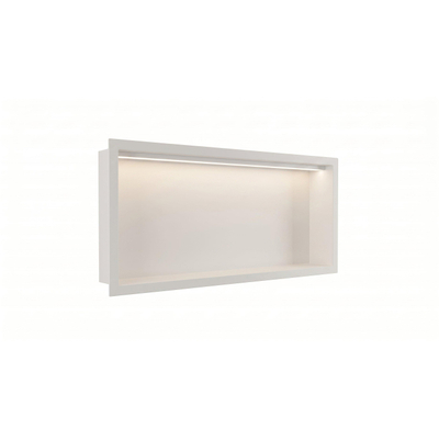 FugaFlow Eccelente Acces niche encastrée - 30x60x7 cm - éclairage LED - blanc mat