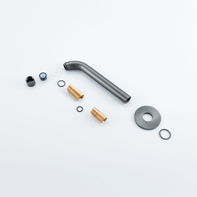 FugaFlow Eccelente Acces uitloop - 22cm inkortbaar - Geborsteld Gunmetal PVD