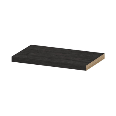 INK 35d étagère murale - 60x35x3.5cm - bord avant chanfreiné - pour niche - MFC Chêne charbon