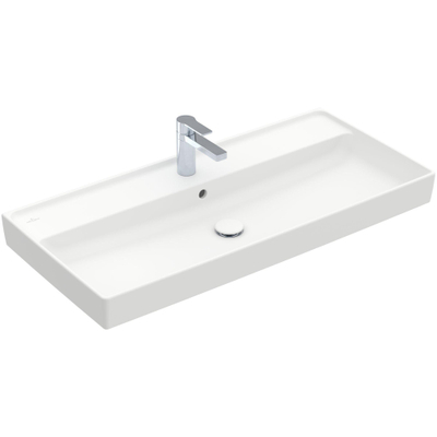 Villeroy & Boch Collaro meubelwastafel - 100x47cm - met overloop - 1 kraangat CeramicPlus - Stone White (mat wit)