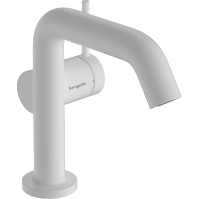 Hansgrohe Tecturis s 1 greeps wastafelkraan - 110 Fine - coolstart - met PushOpen - waste set - mat wit