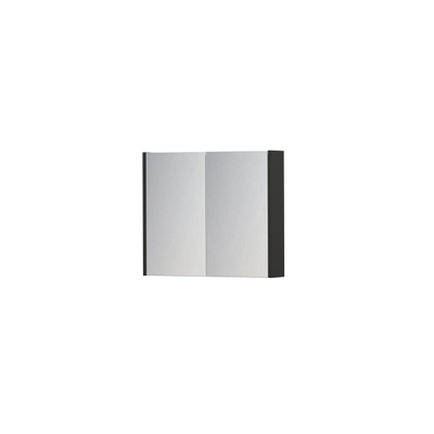 INK SPK1 spiegelkast – 70x60x14 cm – 2 deuren, dubbelzijdige spiegeldeuren – Mat antraciet