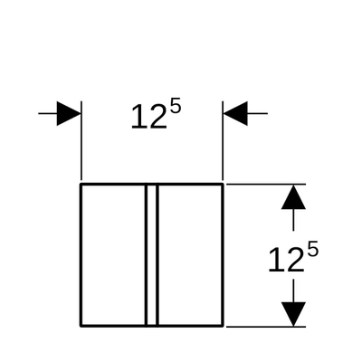 Geberit type 40 urinioir bedieningsplaat - 230V - vierkant - wit