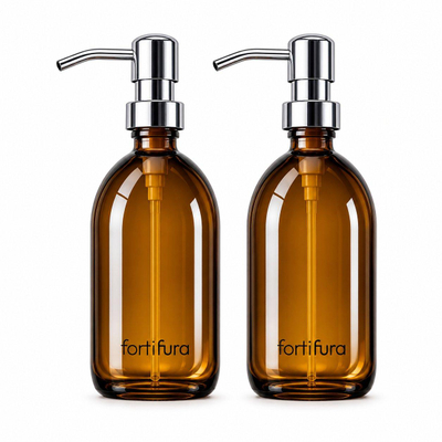 Fortifura Calvi Zeepdispenser - 500ml - set van 2 - chroom