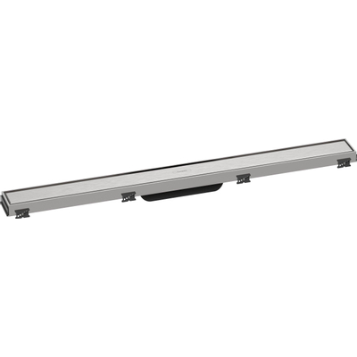 Hansgrohe RainDrain Match Caniveau de douche - 80cm - cadre réglable en hauteur - brushed stainless steel