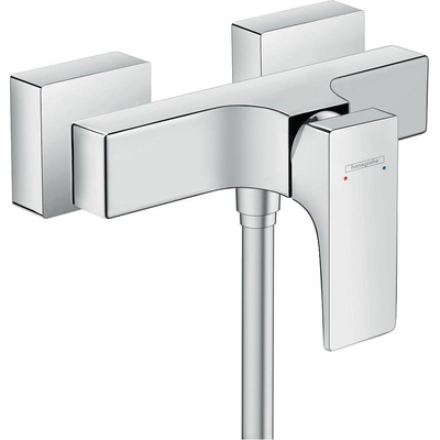 Hansgrohe Metropol Eengreeps douchemengkraan - opbouw - met rechte greep - hoogglans chroom
