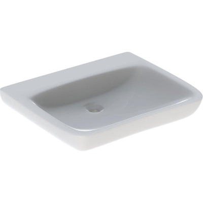 Geberit 300 comfort lavabo 65cm sans trou de robinet sans trop-plein blanc