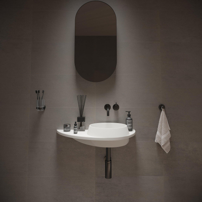 Ideavit SolidDual Lavabo à poser 70x35x14cm sans trous 1 vasque Solid Surface Blanc mat