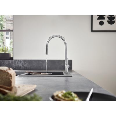 Hansgrohe Talis m54 1 greeps keukenkraan - 210 uittrekbare vdche - 2 straalsoorten - mat zwart