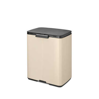 Brabantia Bo Poubelle - 12 litres - seau intérieur en plastique - beige doux
