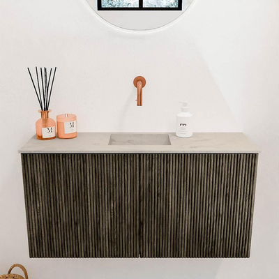 Mondiaz JOYA-DLUX 80cm toiletmeubel - kleur Shadow - Wastafel FAYE positie Midden Zonder kraangat kleur Opalo.