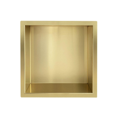 Saniclass Hide luxe Inbouwnis - 30x30x7cm - met flens - goud geborsteld OUTLETSTORE