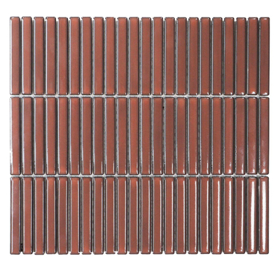 The Mosaic Factory Sevilla Carreau mosaïque - 1.2x9.2cm - carreau mural et de sol - brillant - smoked cherry