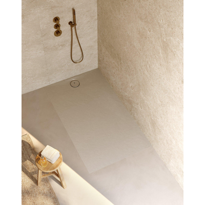 Riho Nuvia Douchevloer - 160x90cm - antibacterieel - purite - pebble grey