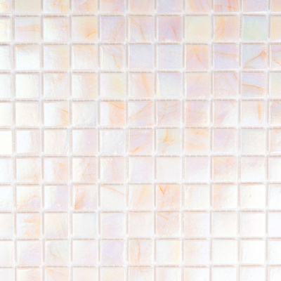 The Mosaic Factory Amsterdam mozaïektegel - 32.2x32.2cm - wand en vloertegel - Vierkant - Glas Light Pink glans