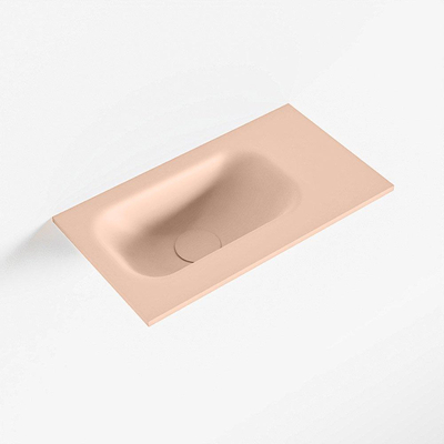 Mondiaz EDEN Fontaine - 40x23x0.9cm - lavabo Gauche - sans trous de robinetterie - pour meuble de toilettes - Solid surface - Rosee