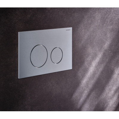 Geberit Sigma40 bedieningsplaat - 2-toets spoeling - extra dun - ronde knoppen - RVS - geborsteld RVS