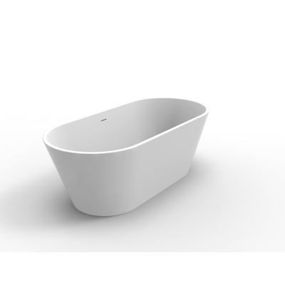 ZEZA Grand Baignoire îllot - 180x80x58cm - avec une bonde - acrylique - Blanc brillant