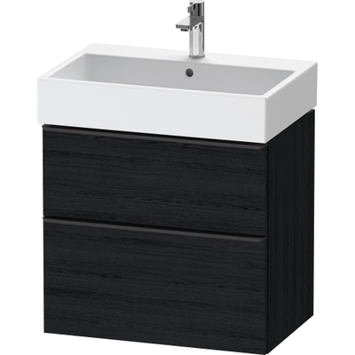 Duravit D-Neo wastafelonderkast 68.4x62.5x44.2cm 1 lade Eiken (zwart) Mat