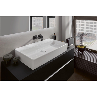Villeroy & Boch memento 2.0 wastafel onderzijde - geslepen - 80x47cm - zonder overloop - zonder kraangat CeramicPlus - White Alpine (glans wit)