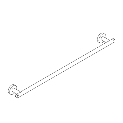 IVY Handdoekrek - wand model - 60cm - enkel - Geborsteld mat goud PVD
