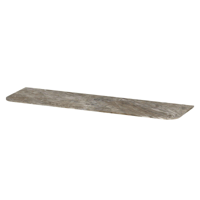 INK Concept R Plan vasque - 160x45x1.2cm - pour meuble bas arrondi - Céramique - Earth glossy