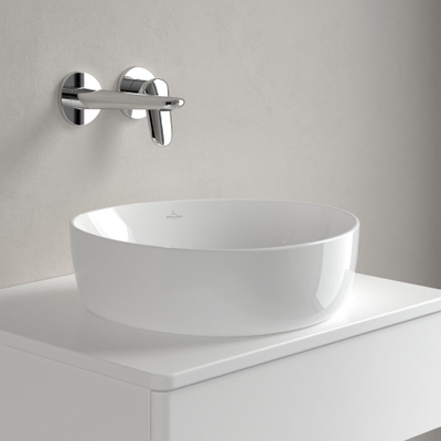 Villeroy & Boch Antao Vasque à poser - 400 x 395 x 146 mm - Blanc Alpin CeramicPlus - sans trop-plein