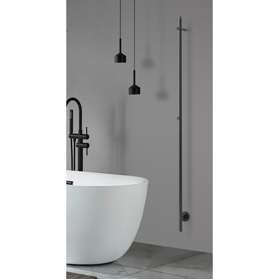 Rosani ONE Elektrische Handdoekradiator 170cm hoog - 30Watt - mat zwart OUTLETSTORE