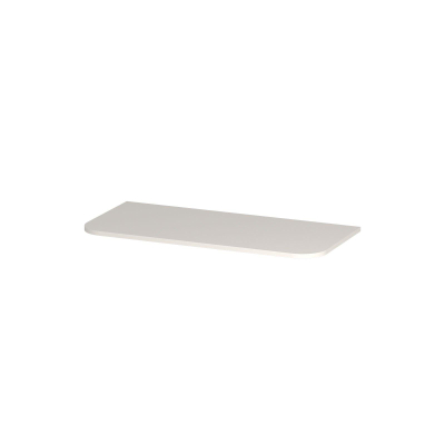 INK Concept R Wastafelblad - 100x45x1.7cm - tbv afgeronde onderkast - MDF lak - Mat wit