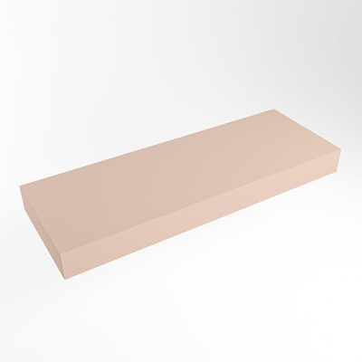 Mondiaz TOP 46 Vrijhangend Topblad - 130x46x12cm - geschikt voor waskom - Solid surface - Rosee