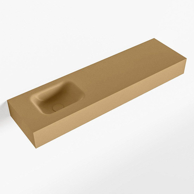 Mondiaz LEX Fontein - 110x30x12cm - wasbak Links - zonder kraangaten - solid surface - Oro