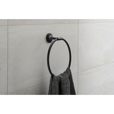 Duravit Starck T Handdoekring - diameter 21cm - mat zwart