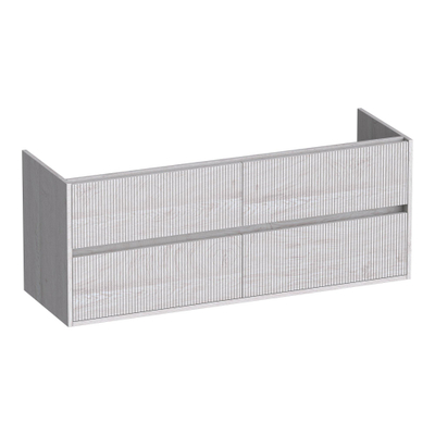 BRAUER Adore Wavy meuble sous lavabo 140 4 tiroirs softclose - sans poignée - 2 découpes pour siphon - Forest Seashell