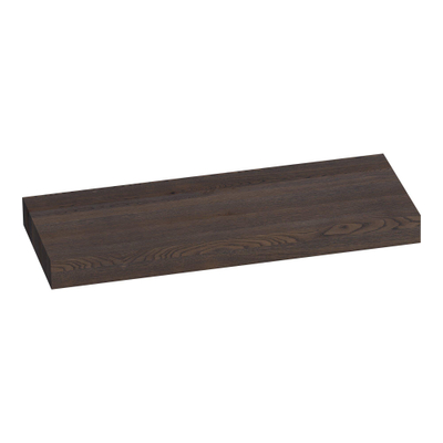 BRAUER Creek topblad vrijhangend - 120x50x10cm - lamellen eiken zwart