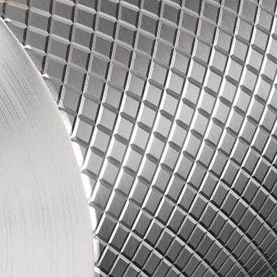 Brauer Brushed Carving Mitigeur de lavabo encastré - bec verseur courbé à gauche - longue poignée étroite carving - rosace de finition - modèle A 1 - PVD - acier inoxydable brossé