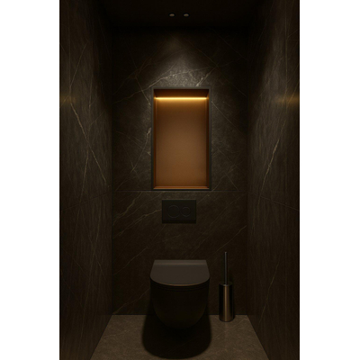Hotbath &MORE Boîte encastrable ou niche encastrée 30x15x10cm avec LED IP44 Tuscan bronze