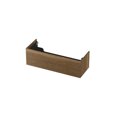 INK Wastafelonderkast - 120x45x37.6cm - 1 lade - push to open - met recht opdekfront - Eiken - Aqua