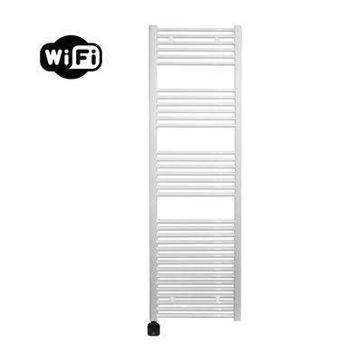 Sanicare HPW Elektrische Radiator - 172x45cm - 920W - wifi - thermostaat - zwart - linksonder - wit