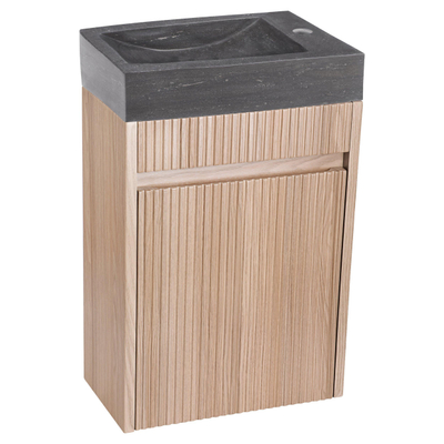 Differnz Hura Lavabo pour WC - 40x22x11cm - pierre calcaire - gris