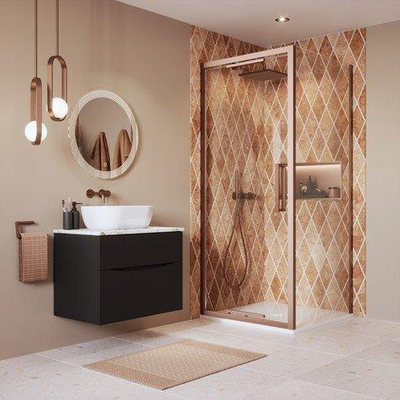 Crosswater Asura panneau latéral pour porte pliante - 90cm - bronze brossé