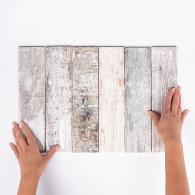 Terravito Pavero wandtegel - 7.5x30cm - Rechthoek - 8.6mm - Wood White glans